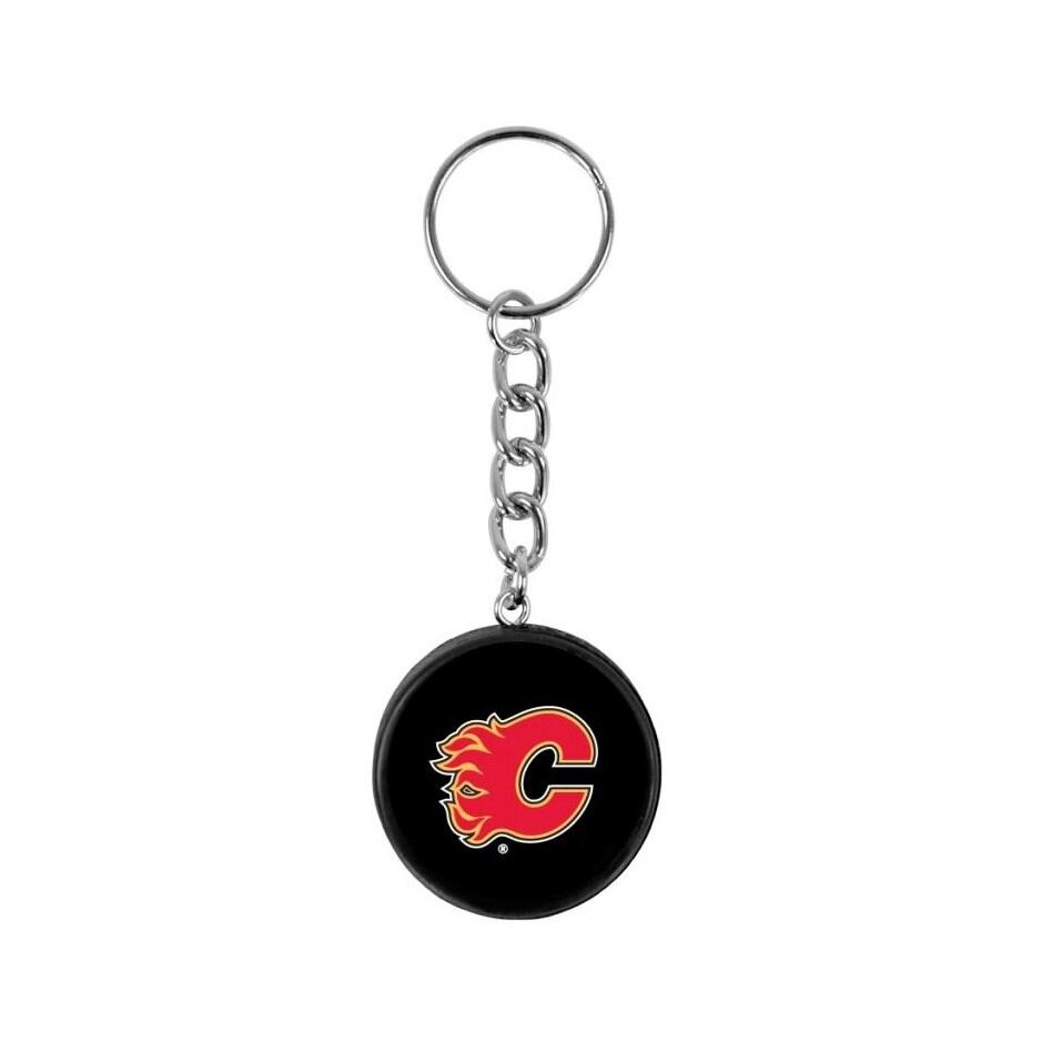 InGlasCo Přívěšek na klíče NHL Minipuk, Calgary Flames