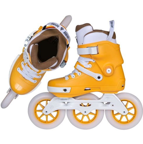 Kolečkové brusle Powerslide Next Mustard 125 Trinity