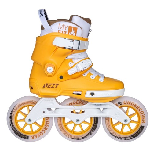 Kolečkové brusle Powerslide Next Mustard 125 Trinity