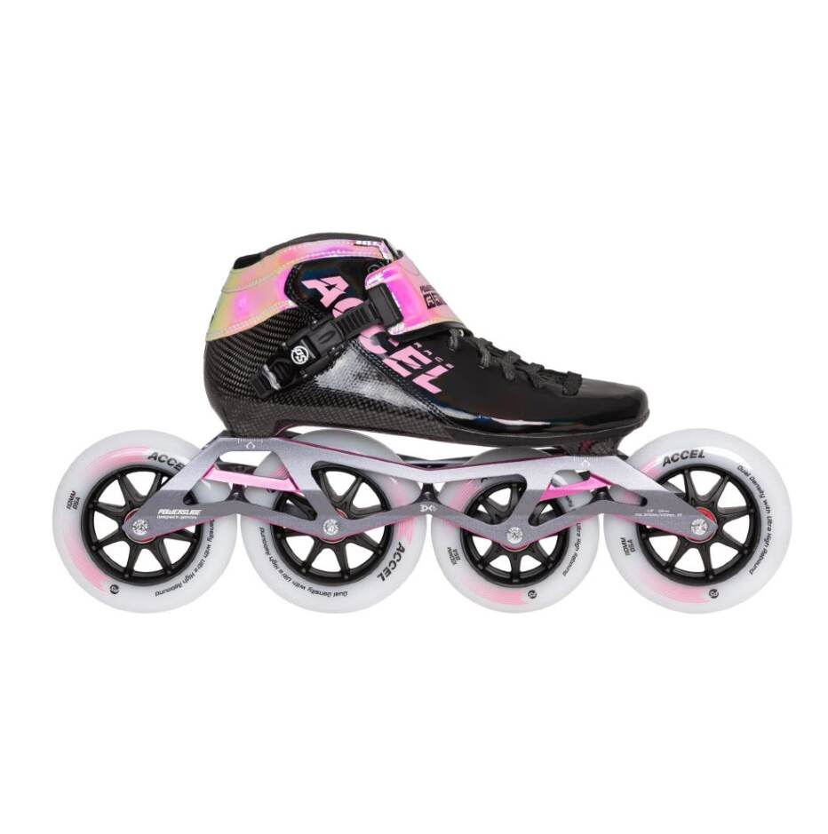 Powerslide Kolečkové brusle Powerslide Accel Race Pink 110/100, 41, 4x, 110+100