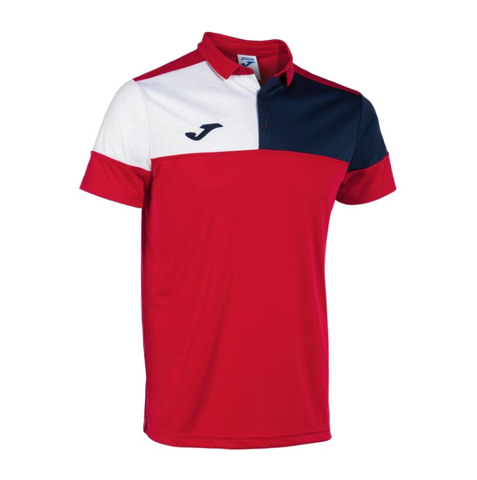 Joma Triko Joma Crew V Polo, červená-tmavě modrá-bílá, L
