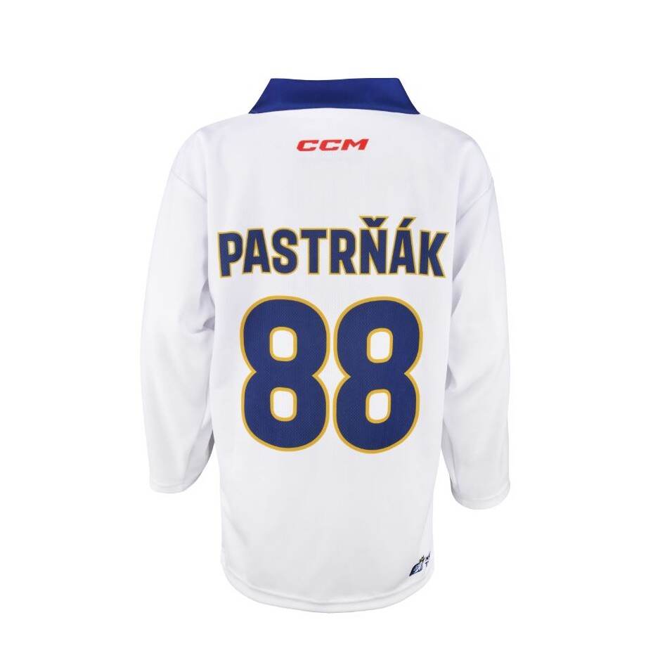 CCM Reprezentační dres CCM bez reklam bílý Pastrňák, Senior, bílá, L