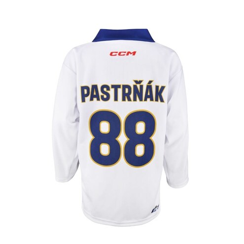 Reprezentačný dres CCM bez reklám biely Pastrňák