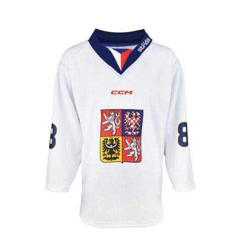 Reprezentačný dres CCM bez reklám biely Pastrňák