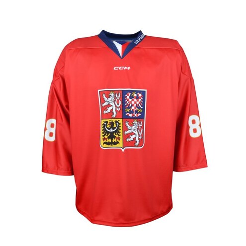 Reprezentačný dres CCM bez reklám červený Pastrňák