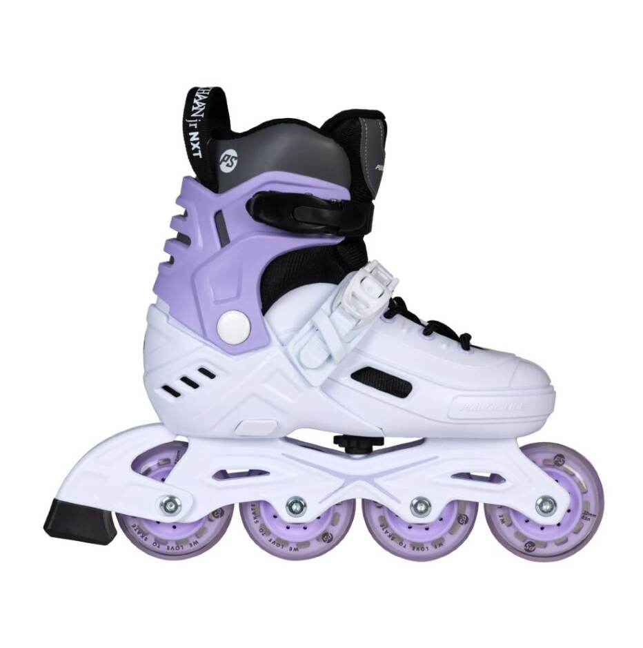 Powerslide Dětské kolečkové brusle Powerslide Khaan Junior NXT White ADJ, 35-38, 4x, 72
