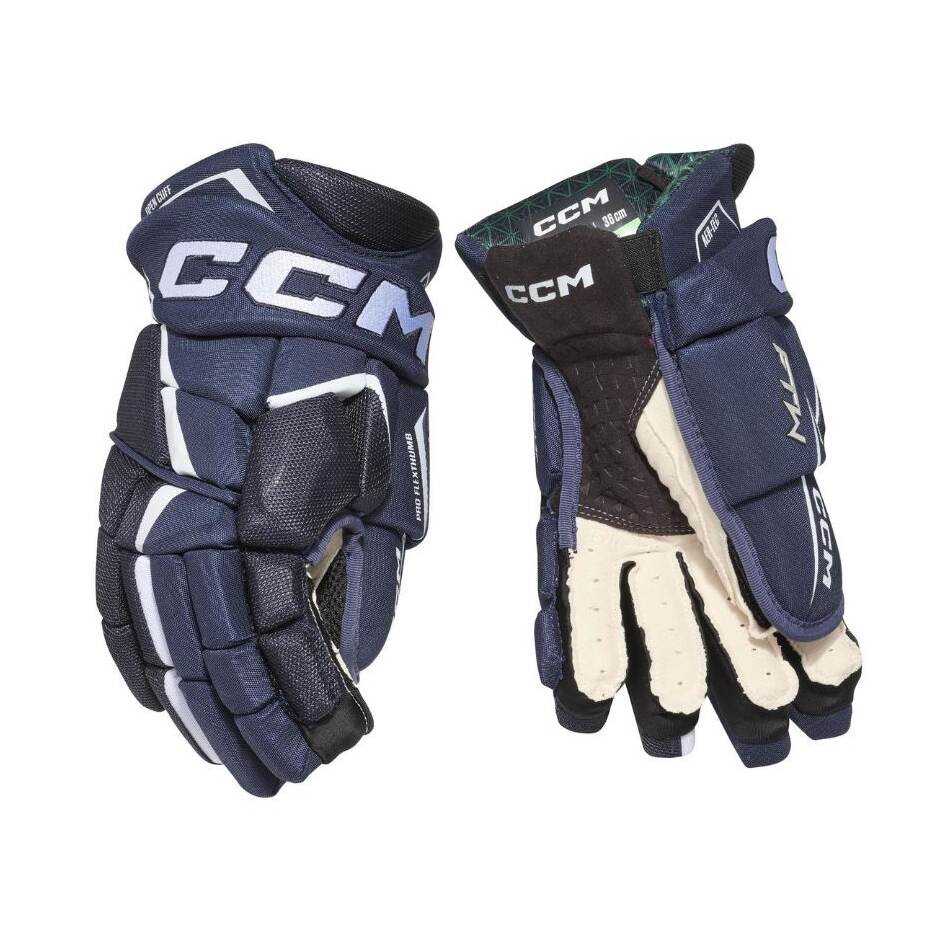 CCM Dámské hokejové rukavice CCM Jetspeed FTWomen SR, Senior, 12", tmavě modrá-bílá