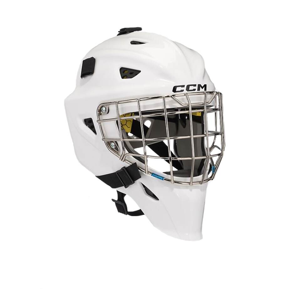 CCM Brankářská maska CCM Axis F5 SR, Senior, 55-60cm, bílá-červená