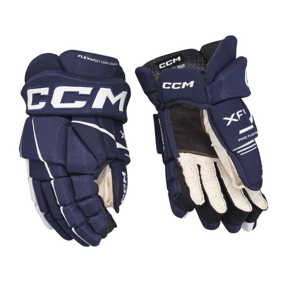 CCM Hokejové rukavice CCM Tacks XF 80 JR, Junior, 12", tmavě modrá-bílá