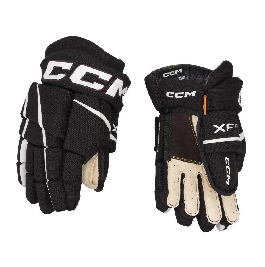 CCM Hokejové rukavice CCM Tacks XF Pro JR, Junior, 12", černá-bílá