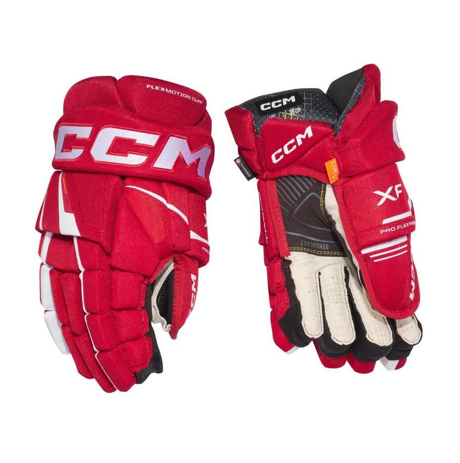 CCM Hokejové rukavice CCM Tacks XF SR, Senior, 15", červená-bílá
