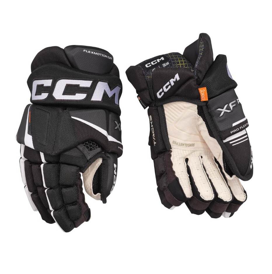 CCM Hokejové rukavice CCM Tacks XF SR, Senior, 13", černá-bílá
