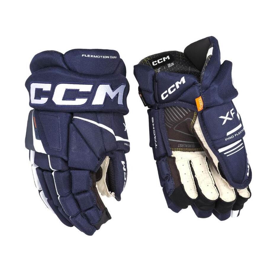 CCM Hokejové rukavice CCM Tacks XF SR, Senior, 15", tmavě modrá-bílá