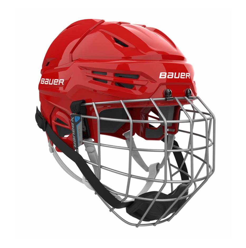 Bauer Hokejová helma Bauer Re-Akt 55 Combo SR, Senior, M, červená, 56-60cm