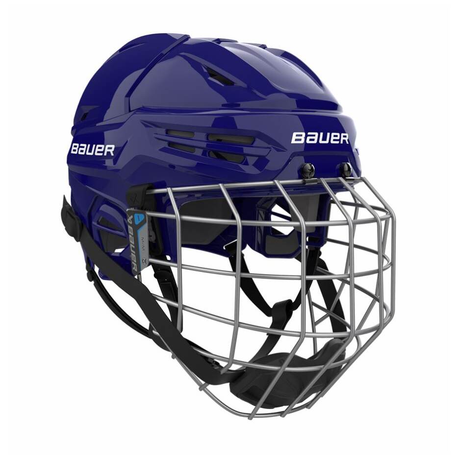 Bauer Hokejová helma Bauer Re-Akt 55 Combo SR, Senior, L, tmavě modrá, 58-63cm