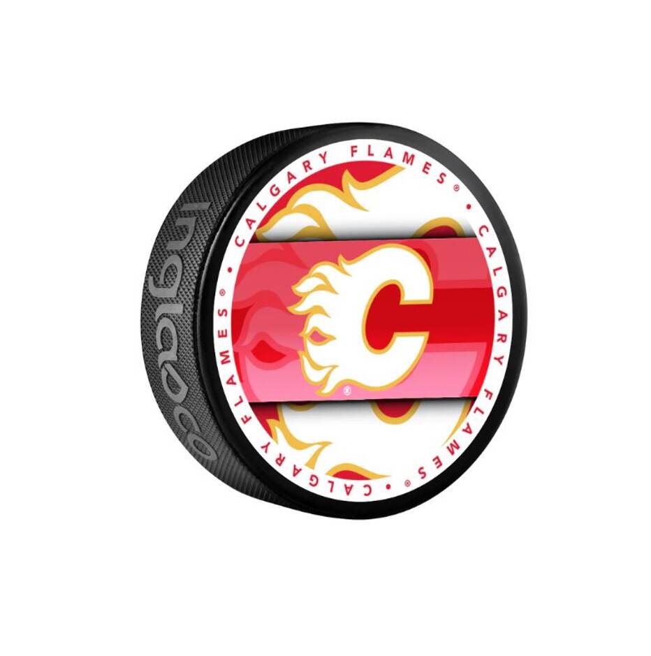 InGlasCo Fanouškovský puk NHL Medallion Blister (1ks), Calgary Flames
