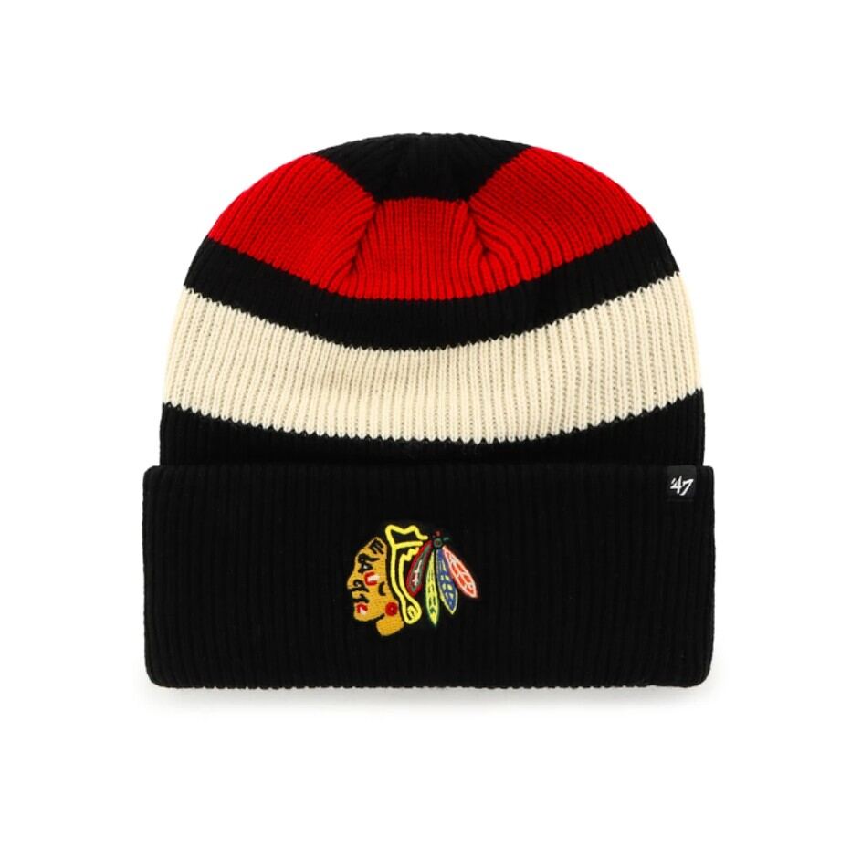Pánská zimní čepice Chicago Blackhawks NHL Clubhouse Jennings ’47 Cuff Knit