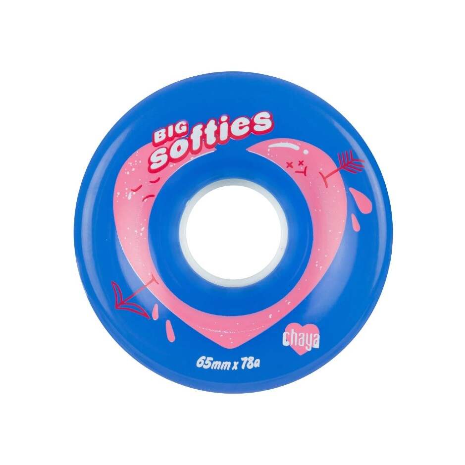 Powerslide Kolečka Chaya Big Softie's Clear Blue (4ks), 65, 37, 78A
