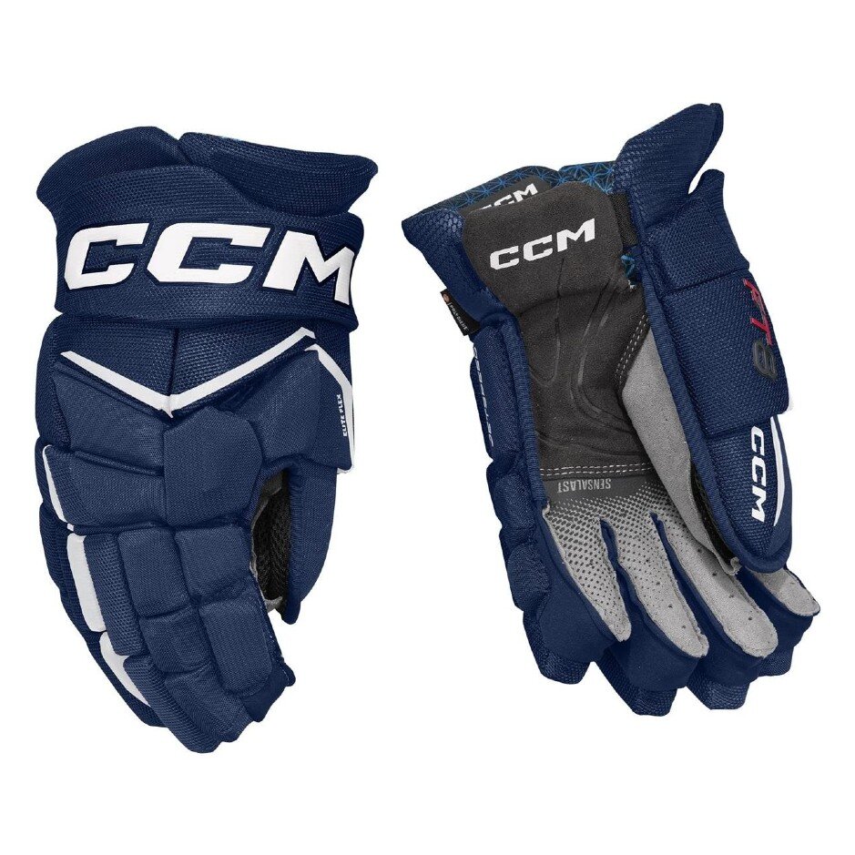 CCM Hokejové rukavice CCM Jetspeed FT8 SR, tmavě modrá-bílá, Senior, 15"