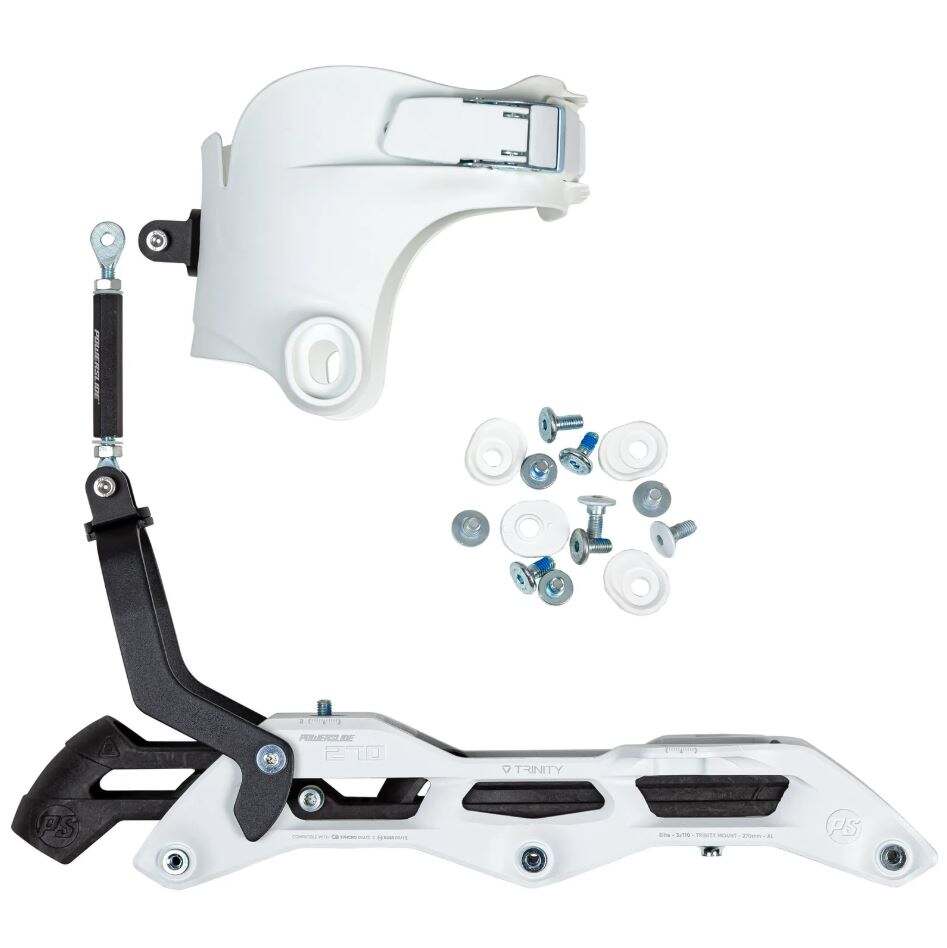 Powerslide Podvozky Powerslide Elite Casted Syncro Complete Cuff Trinity, 270mm, 3x, 110, bílá