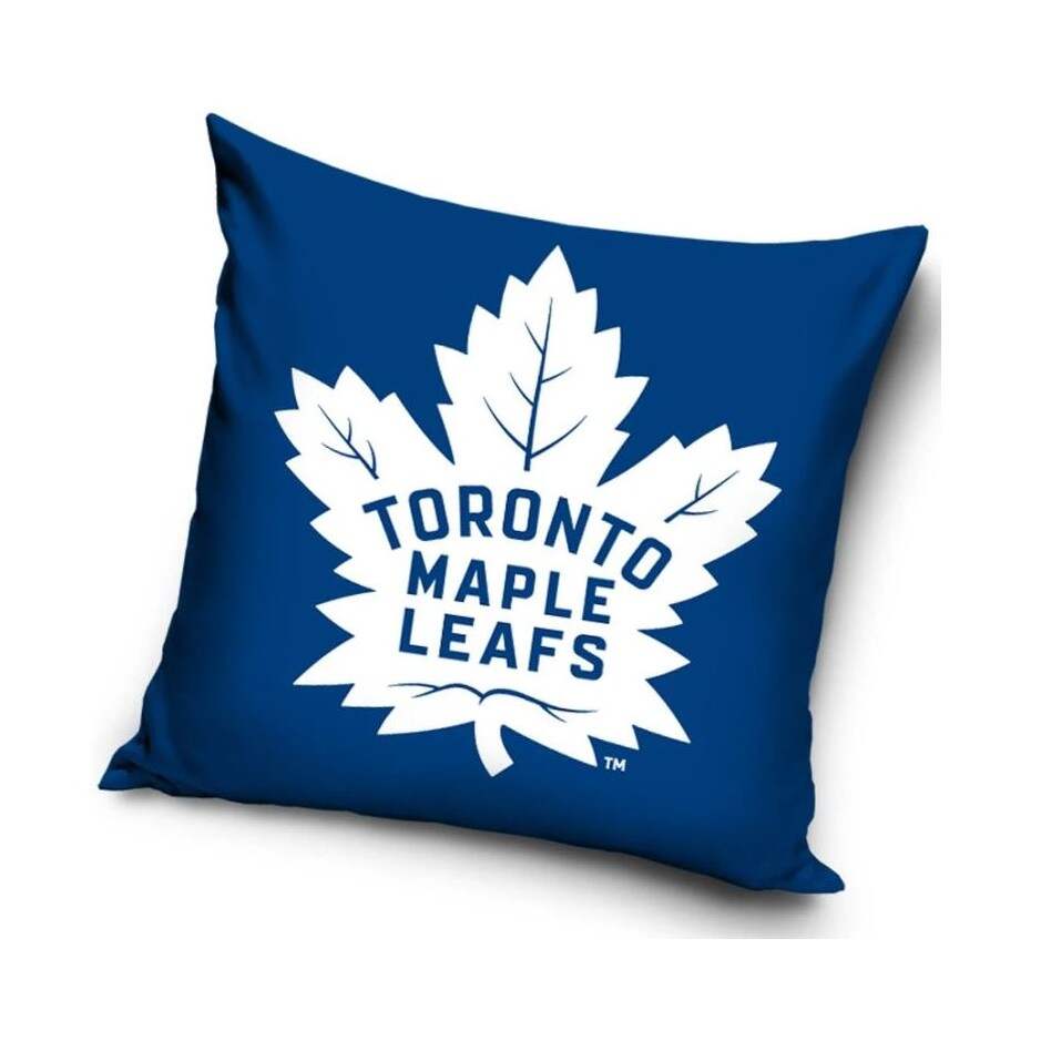 TipTrade Velurový Polštář NHL 40x40cm, Toronto Maple Leafs