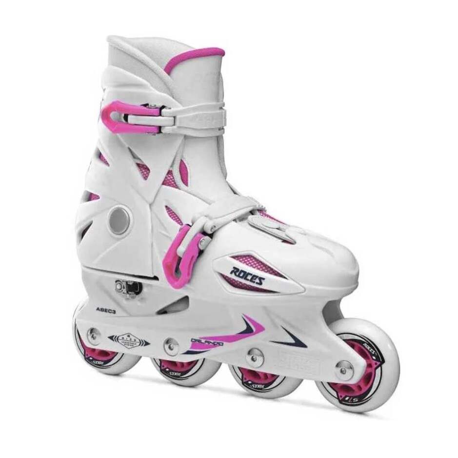 Roces Dětské kolečkové brusle Roces Orlando III White Pink, Y8.0-Y11.0, 25-29, 4x, 64