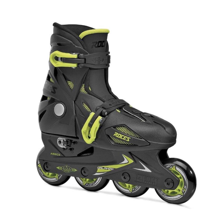 Roces Dětské kolečkové brusle Roces Orlando III Black Lime, 3.0-6.0, 36-40, 4x, 72
