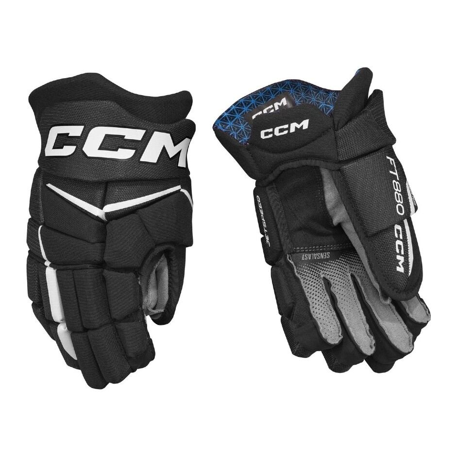CCM Hokejové rukavice CCM Jetspeed FT880 JR, černá-bílá, Junior, 10"