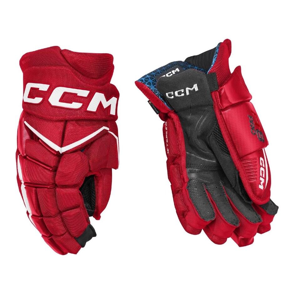 CCM Hokejové rukavice CCM Jetspeed FT8 Pro SR, červená-bílá, Senior, 15"