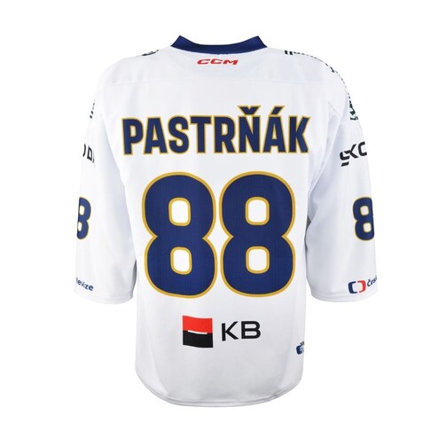 Reprezentačný dres CCM s reklamou biely Pastrňák