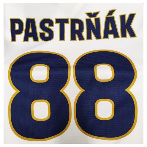 Reprezentačný dres CCM s reklamou biely Pastrňák