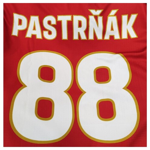 Reprezentačný dres CCM s reklamou červený Pastrňák