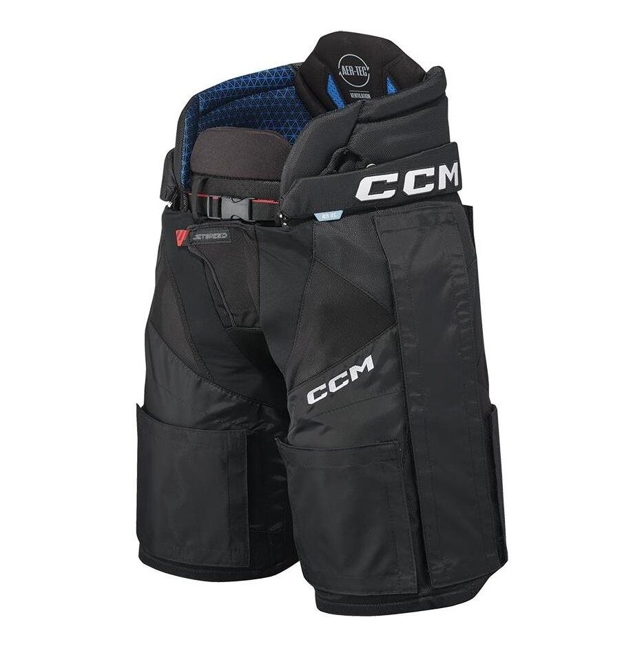 CCM Hokejové kalhoty CCM Jetspeed Pro Velcro SR, černá, Senior, L