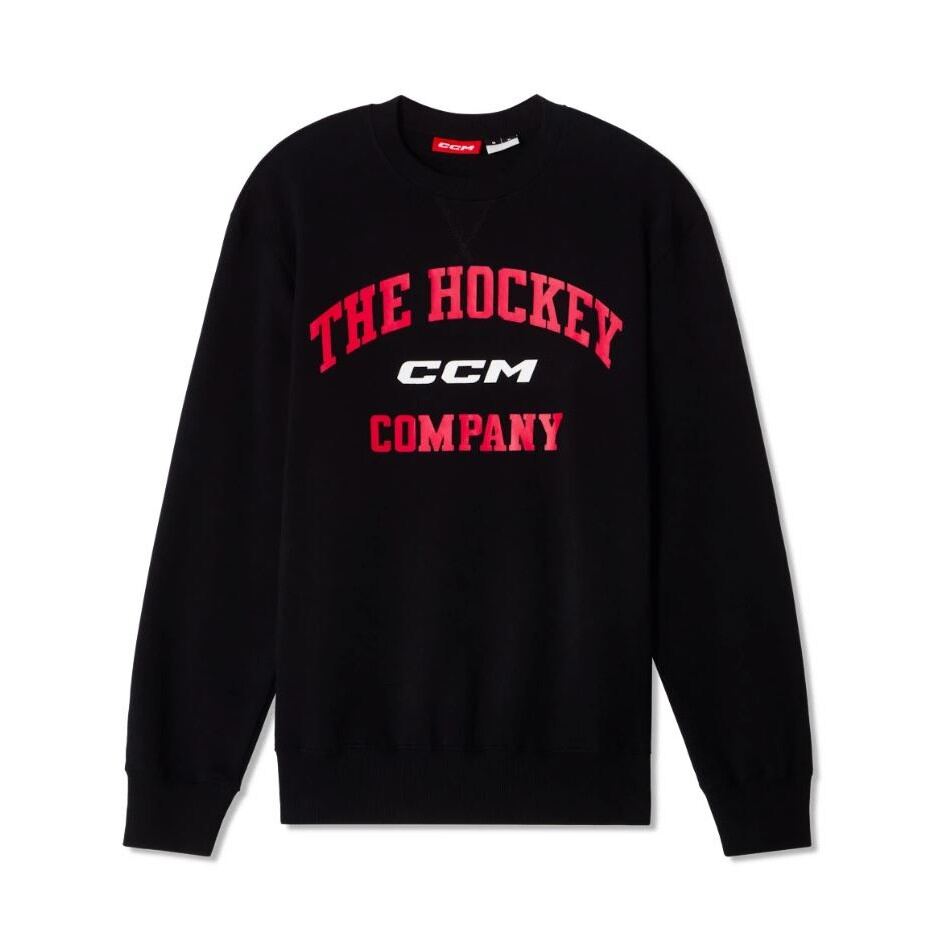 CCM Mikina CCM Athleisure Fleece Crewneck YTH, černá, Dětská, L