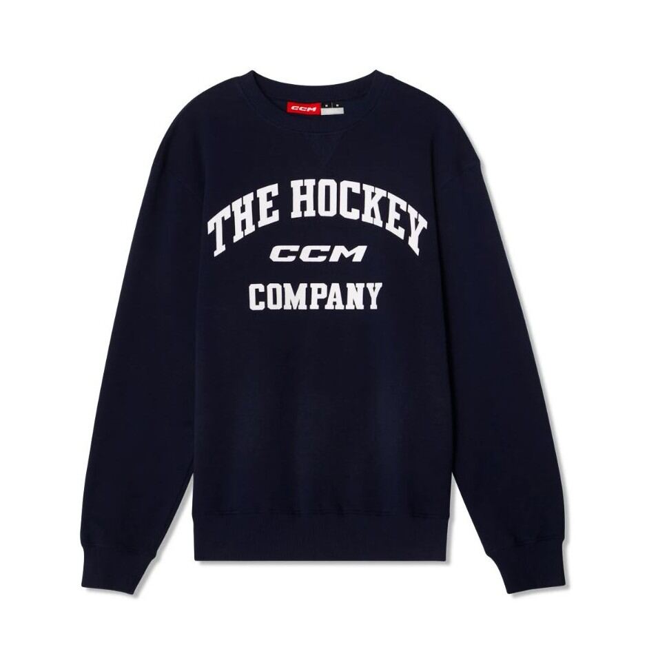 CCM Mikina CCM Athleisure Fleece Crewneck YTH, tmavě modrá, Dětská, L