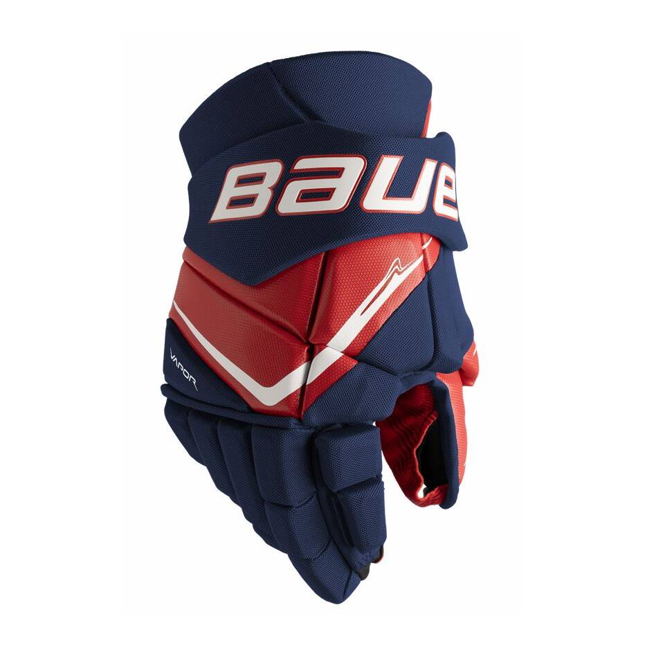 Bauer Hokejové rukavice Bauer Vapor Fly40 S25 INT, tmavě modrá-červená-bílá, Intermediate, 12"