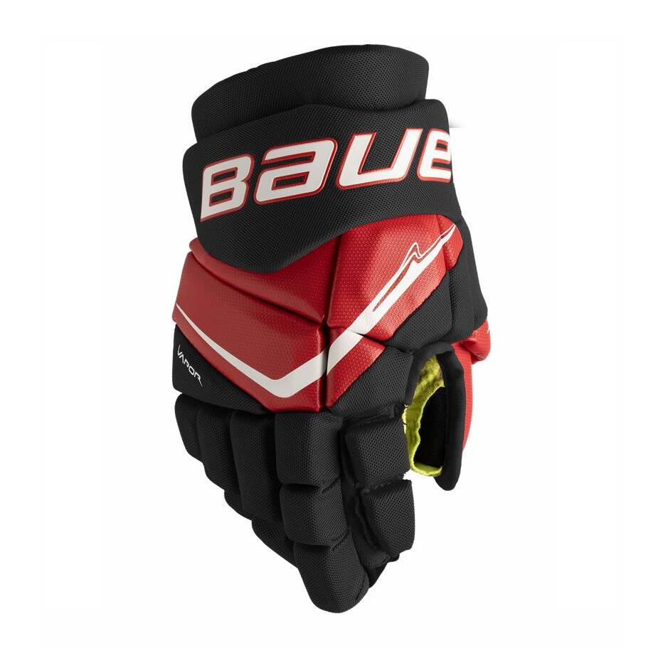 Bauer Hokejové rukavice Bauer Vapor Fly40 S25 JR, černá-červená, Junior, 10"