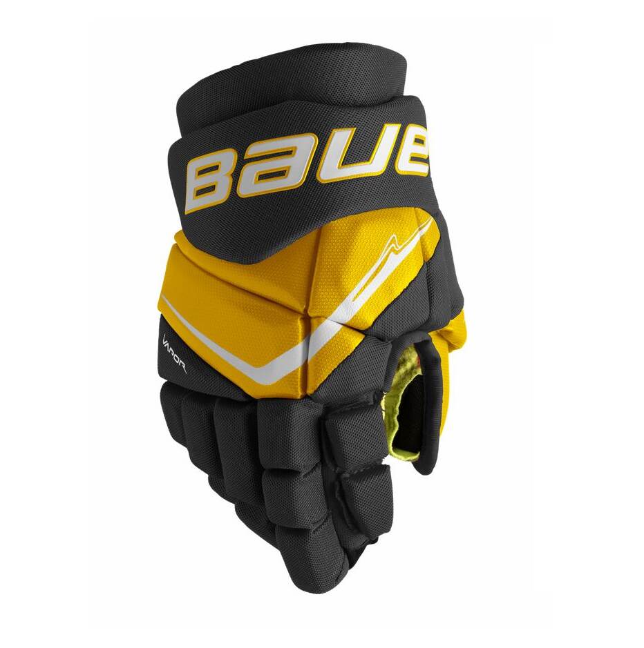 Bauer Hokejové rukavice Bauer Vapor Fly40 S25 JR, černá-žlutá, Junior, 11"