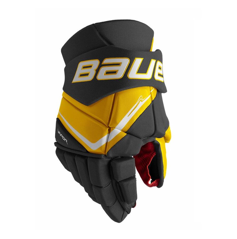 Bauer Hokejové rukavice Bauer Vapor Fly40 S25 SR, černá-žlutá, Senior, 15"