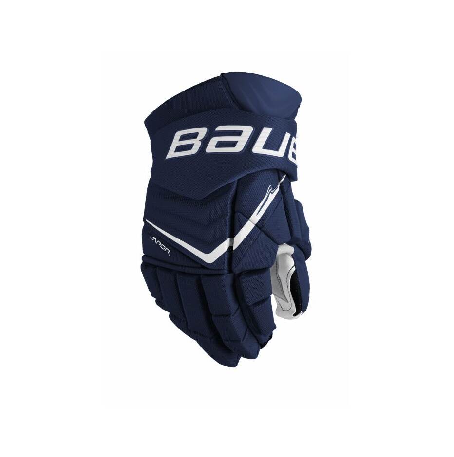 Bauer Hokejové rukavice Bauer Vapor FlyLite S25 INT, tmavě modrá, Intermediate, 12"