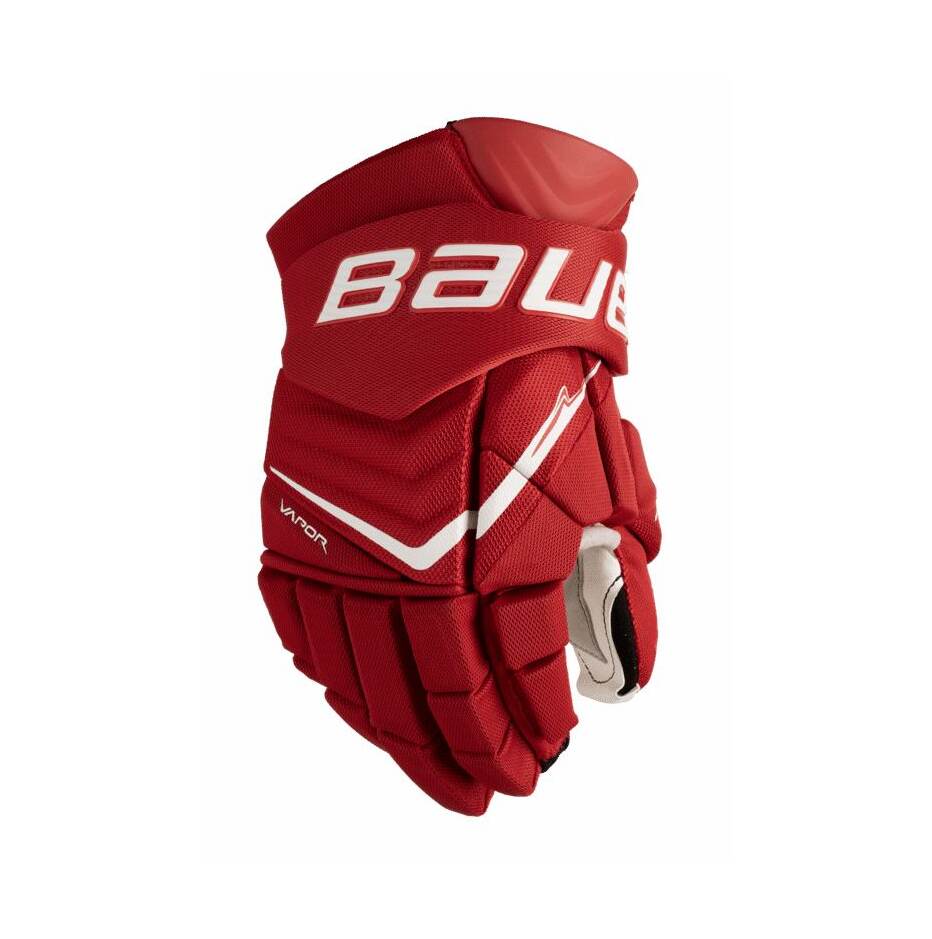 Bauer Hokejové rukavice Bauer Vapor FlyLite S25 JR, červená-bílá, Junior, 10"