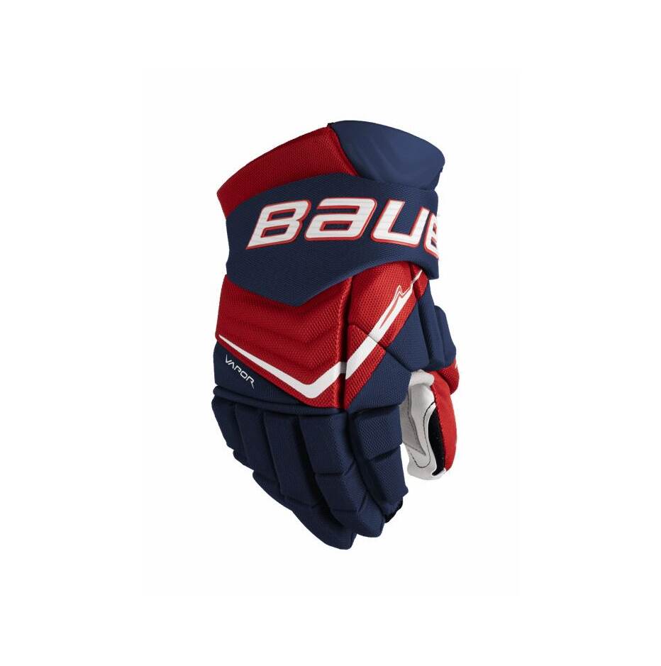 Bauer Hokejové rukavice Bauer Vapor FlyLite S25 JR, tmavě modrá-červená-bílá, Junior, 11"