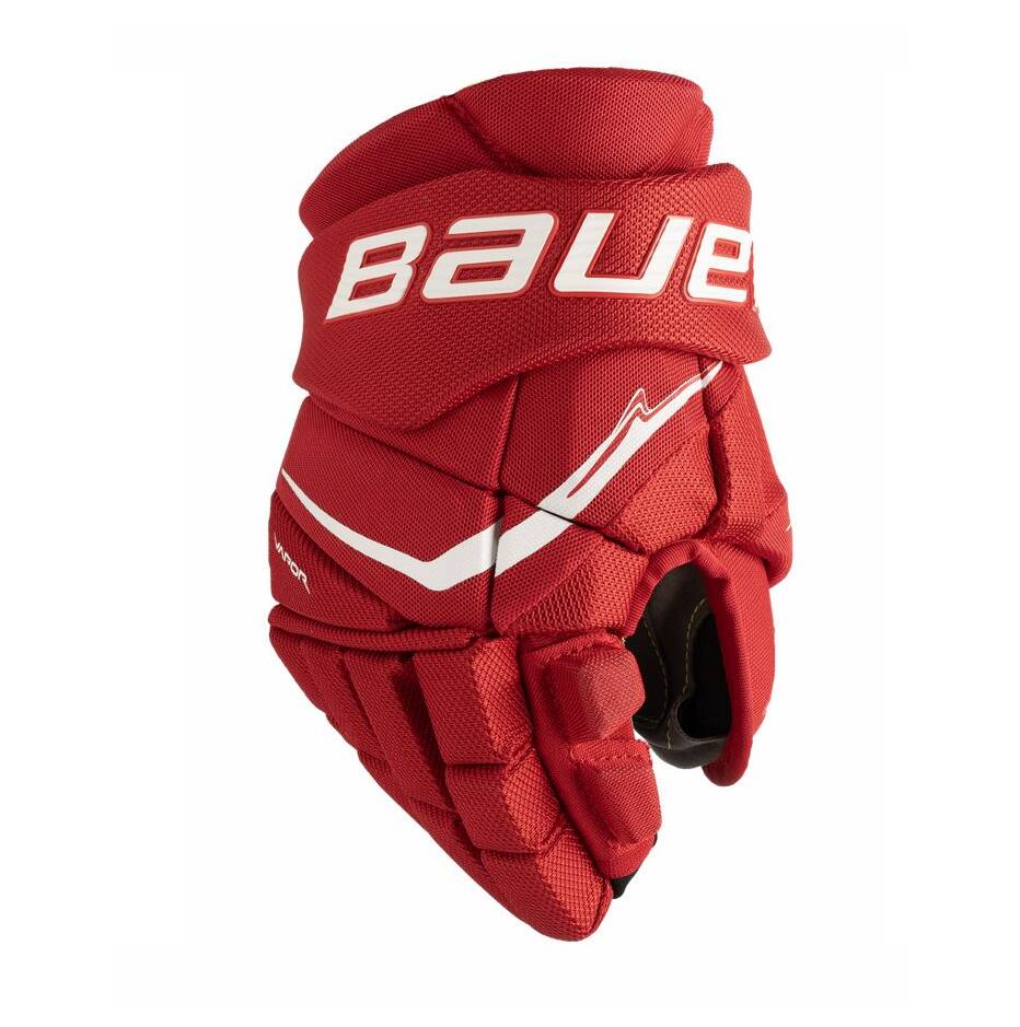Bauer Hokejové rukavice Bauer Vapor FlyPro S25 JR, červená, Junior, 10"