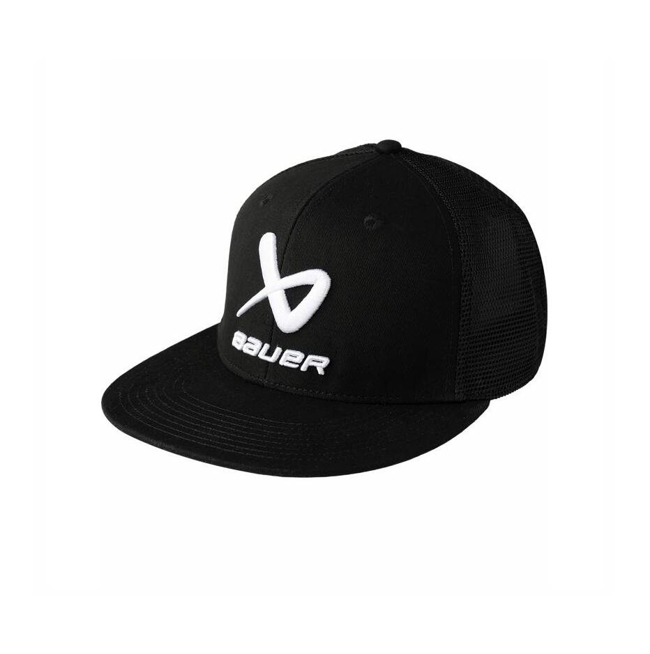Bauer Kšiltovka Bauer Core Flat Brim Snapback SR, černá, Senior