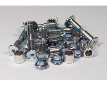 Náhradní šrouby Powerslide Kizer Slim Line Axle Set Black (8ks)