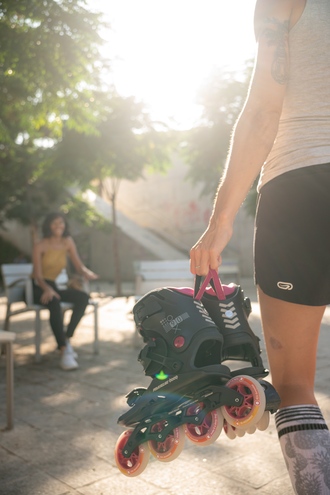 Kolieskové korčule Powerslide Doop Purple Dusk 90 Trinity