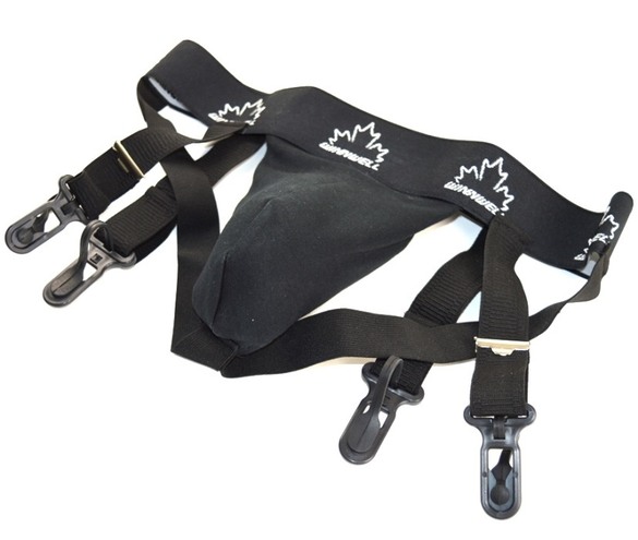 Hockey jockstrap with suspenders Winnwell Black SR