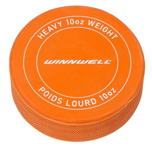 Hockey puck Winnwell orange - heavy with logo