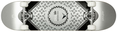 Skateboard Playlife Heavy Metal Silver 31x8"