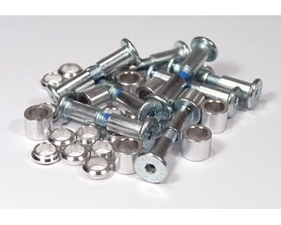 Spare screws Powerslide Kizer Fluid Axle Set Silver (8pcs)